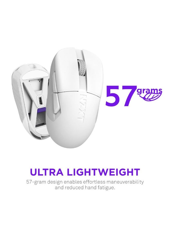 NZXT Lift Elite Wireless Gaming Mouse White - Image 3