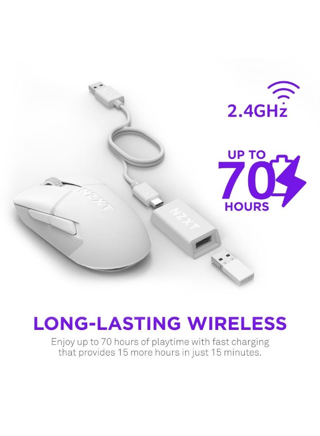 NZXT Lift Elite Wireless Gaming Mouse White - Image 1