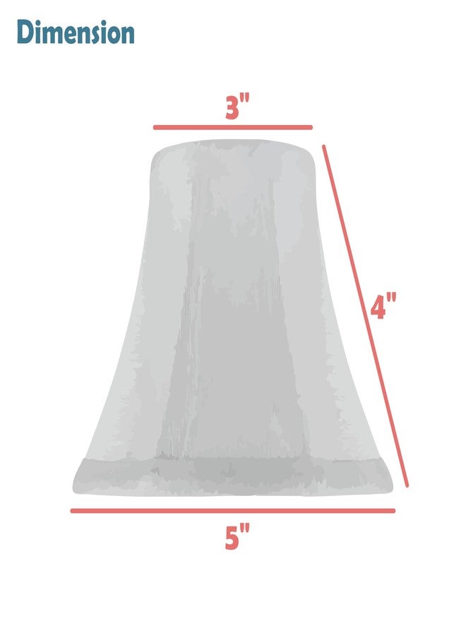 Aspen Creative 30005-2A, Bell Clip-On Chandelier Lamp Shade, Floral Print, 3" Top x 5" Bottom x 4" Slant Height, Set of 2 - Image 5