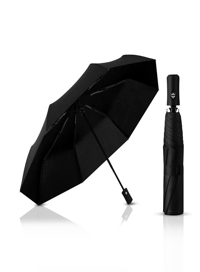 Robustt Wind Resistant Waterproof Umbrella - Black (Pack of 10) | Auto Open & Close Mechanism | Lightweight & Compact | Heavy Duty | Travel- Friendly - Image 1