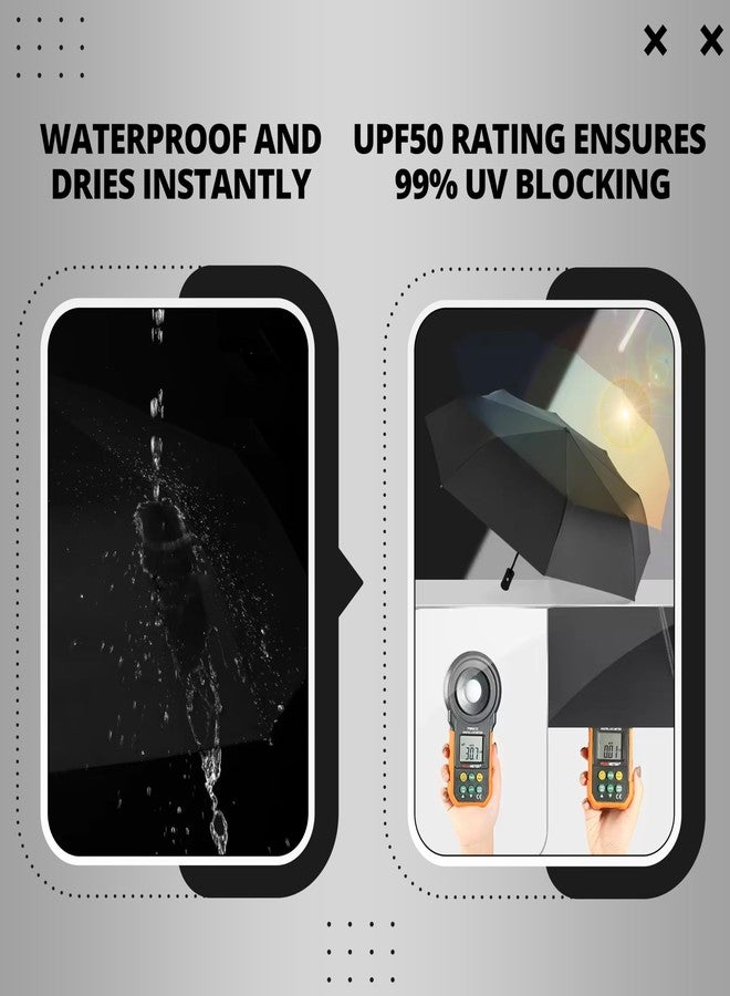 Robustt Wind Resistant Waterproof Umbrella - Black (Pack of 10) | Auto Open & Close Mechanism | Lightweight & Compact | Heavy Duty | Travel- Friendly - Image 4