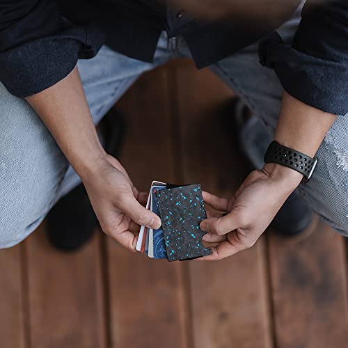 The Ridge Wallet - Slim Minimalist Compact Wallet and Card Holder| RFID Protected Front Pocket Wallets | Integrated Cash Strap | Forged Pacific - Image 4