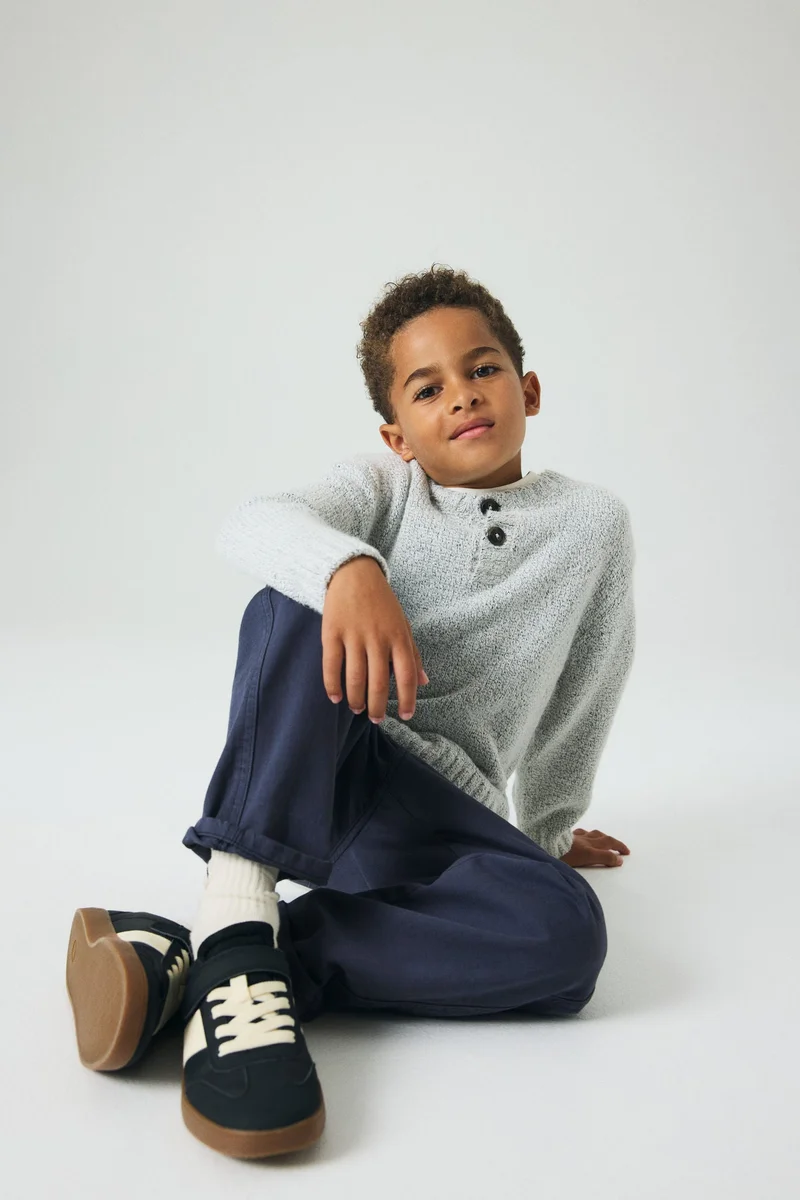 اتش اند ام بنطلون من قطن التويل