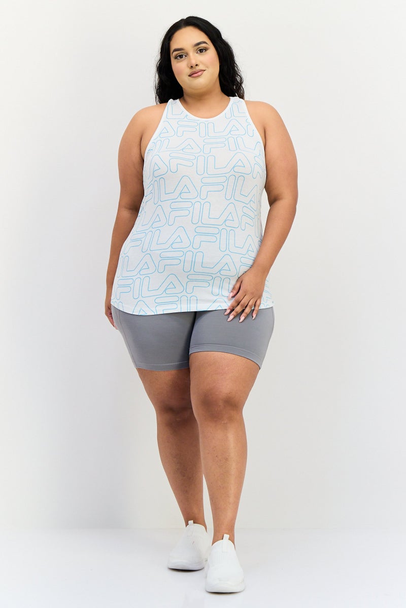 FILA بلوزة نسائية كبيرة الحجم بدون أكمام للخارج، متعددة الألوان - Image 4