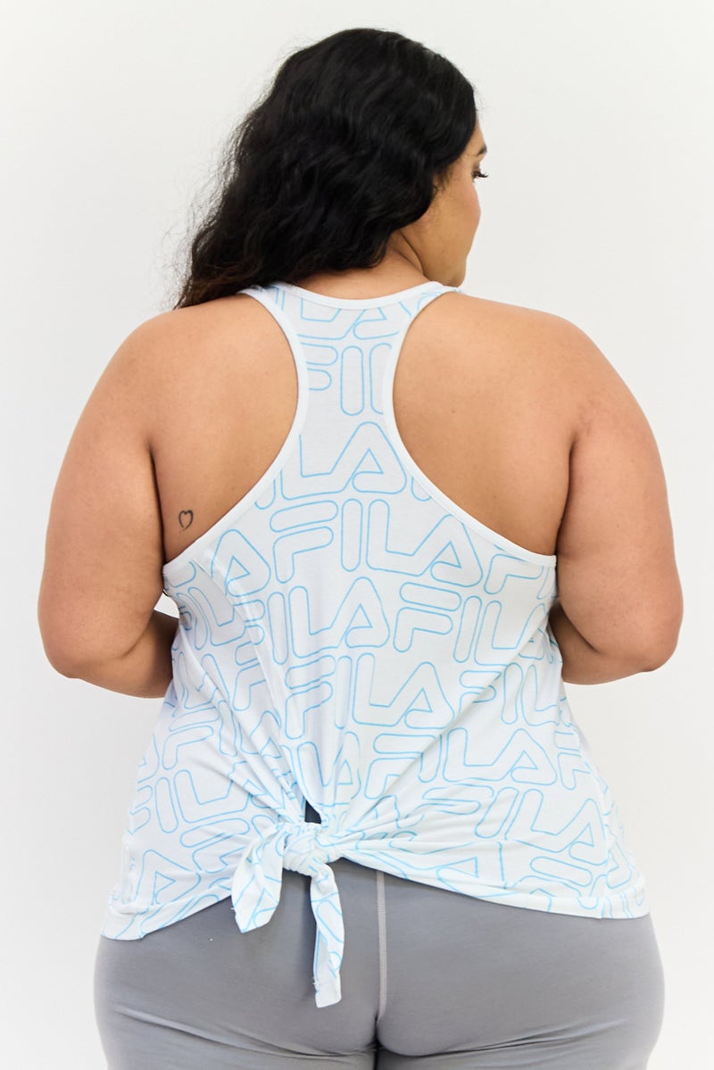 FILA بلوزة نسائية كبيرة الحجم بدون أكمام للخارج، متعددة الألوان - Image 3