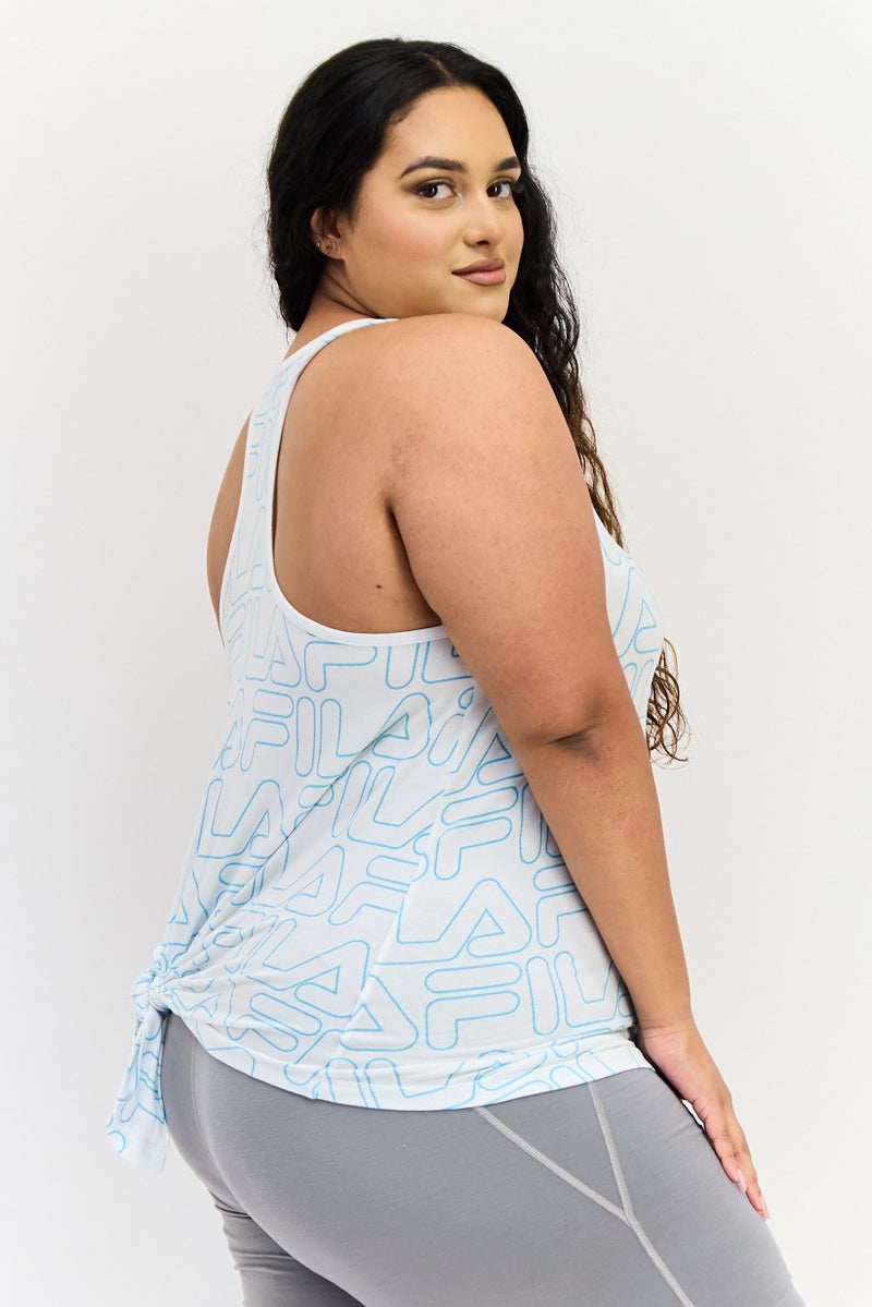 FILA بلوزة نسائية كبيرة الحجم بدون أكمام للخارج، متعددة الألوان - Image 2