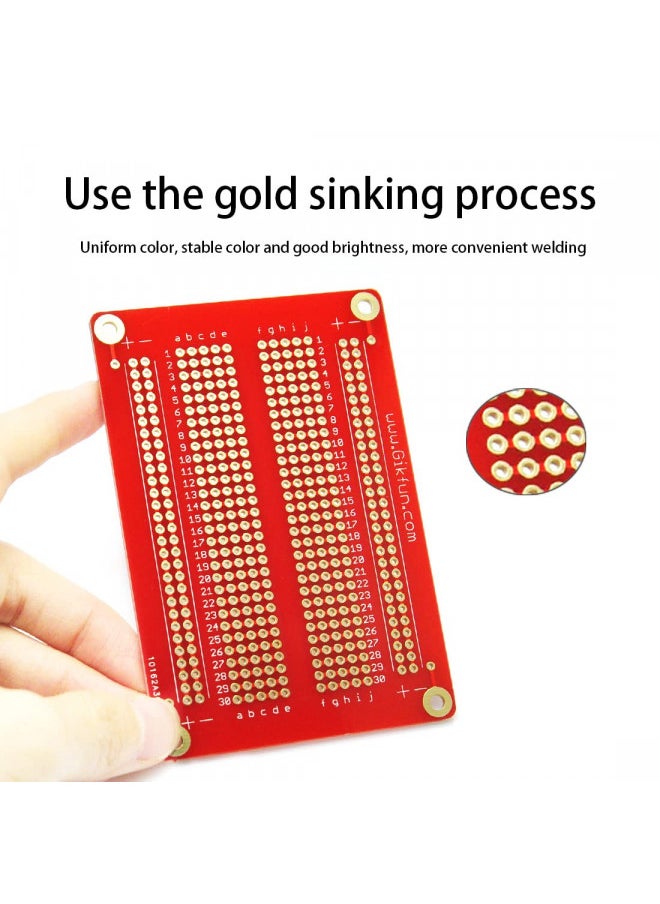 Gikfun Gikfun Solder-able Breadboard Gold Plated Finish Proto Board PCB DIY Kit for Arduino (Pack of 5PCS) GK1007  - Image 2
