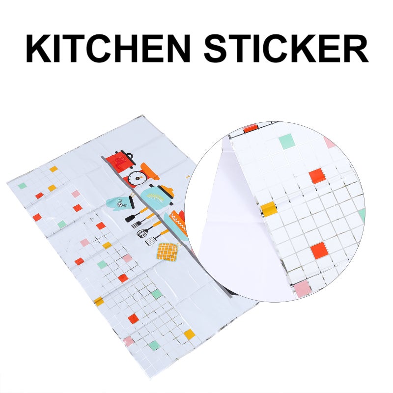 4 Pcs Kitchen Wall Sticker Wall Decal Cabinet Sticker - Image 2