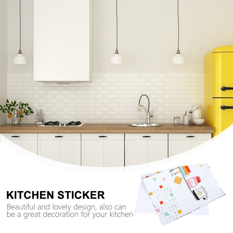 4 Pcs Kitchen Wall Sticker Wall Decal Cabinet Sticker - Image 5