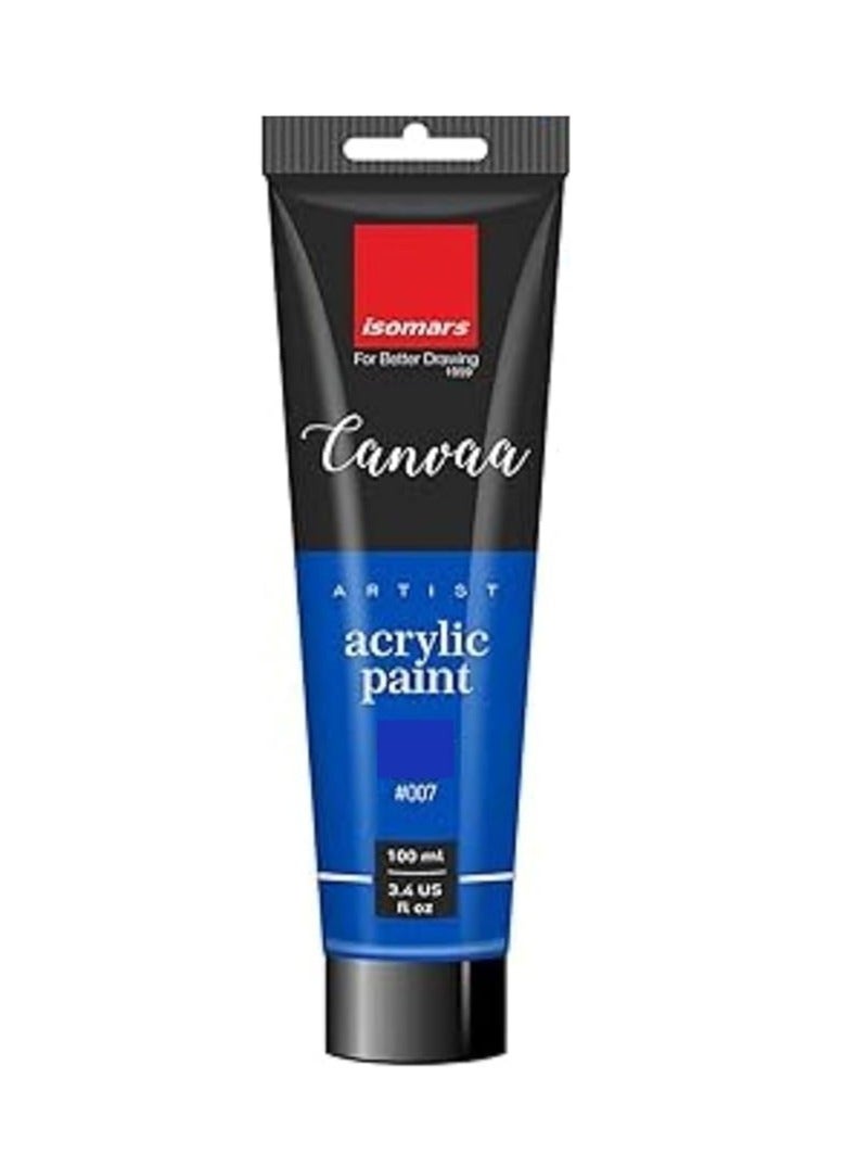 Isomers Canvaa Acrylic Paint 100ml Vibrant Pigmented & Fadeproof Colors - ARTIST SERIES - For Canvas Painting, Scrap Book, Paper Board, Wood & Terracotta Prussian Blue - Image 2