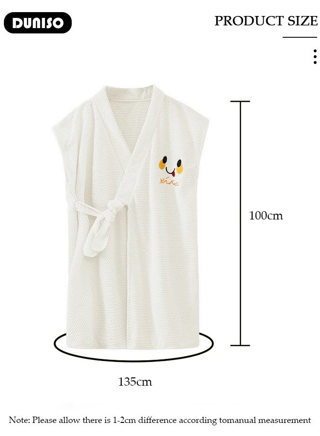 DUNISO روب ناعم ماص للنساء - رداء استحمام قابل للارتداء - منشفة استحمام قابلة للتنفس - أردية استحمام صيفية سريعة الجفاف وخفيفة الوزن ومريحة لمنتجع صحي ومنزل وفندق - Image 2
