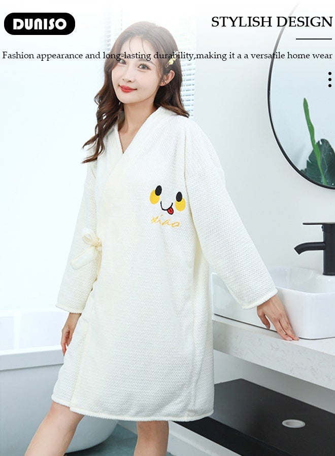 DUNISO روب ناعم ماص للنساء - رداء استحمام قابل للارتداء - منشفة استحمام قابلة للتنفس - أردية استحمام صيفية سريعة الجفاف وخفيفة الوزن ومريحة لمنتجع صحي ومنزل وفندق - Image 5