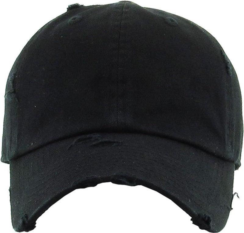 KBETHOS Vintage Washed Distressed Cotton Dad Hat Baseball Cap Adjustable Polo Trucker Unisex Style Headwear - Image 2