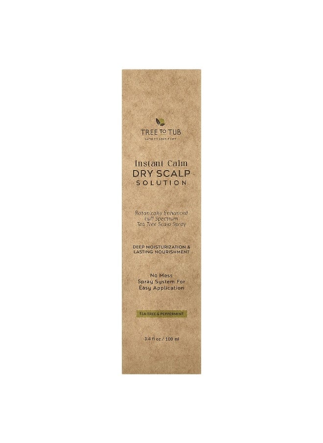 Tree to Tub - Tree To Tub, Instant Calm Dry Scalp Solution, Tea Tree & Peppermint, 3.4 fl oz (100 ml) - Image 1