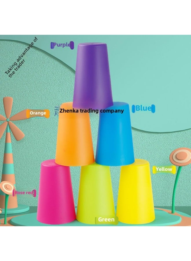 Children's Interactive Overlapping Music Logical Thinking Concentration Vs. Parent-child Kindergarten Toys Desktop Games-Color:3 Colors 【random Stacking Cups】  - Image 4