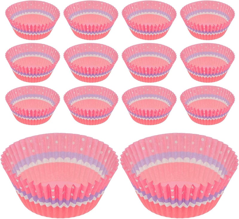 200pcs Colorful Paper Muffin Cups Baking Cupcake Liners Standard Size Rainbow Muffin Wrappers for Birthday Party Dessert Baking - Image 1