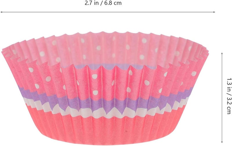 200pcs Colorful Paper Muffin Cups Baking Cupcake Liners Standard Size Rainbow Muffin Wrappers for Birthday Party Dessert Baking - Image 2