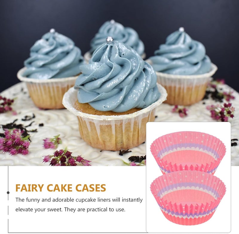 200pcs Colorful Paper Muffin Cups Baking Cupcake Liners Standard Size Rainbow Muffin Wrappers for Birthday Party Dessert Baking - Image 3