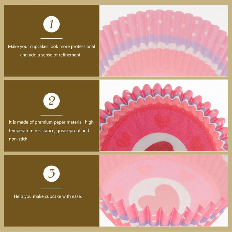200pcs Colorful Paper Muffin Cups Baking Cupcake Liners Standard Size Rainbow Muffin Wrappers for Birthday Party Dessert Baking - Image 5