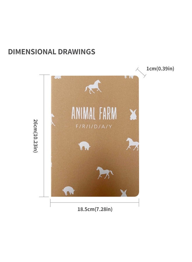 XIANGYU B5 Notebook Fashion Simple Lined Journal Plain Diary Student Planner Animal Farm Printed - Image 2