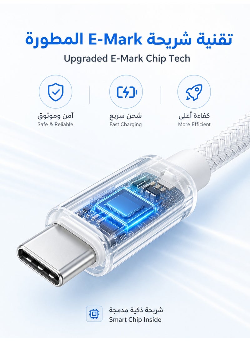 ZapLin Type C Cable 60W USB C to C Fast Charger Cable, 1M Braided Woven Charging Cord for iPhone 17/16/15 Pro Max/Plus, MacBook Pro/Air, iPad Air 4/5, Mini 6, iPad Pro 12.9/11, Samsung Galaxy - Image 4