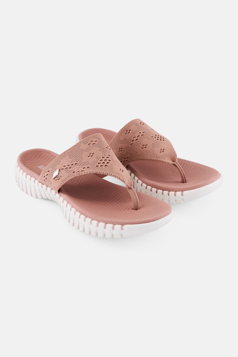 SKECHERS Women Go Walk Smart Slip On Slippers, Rose Pink  - Image 1