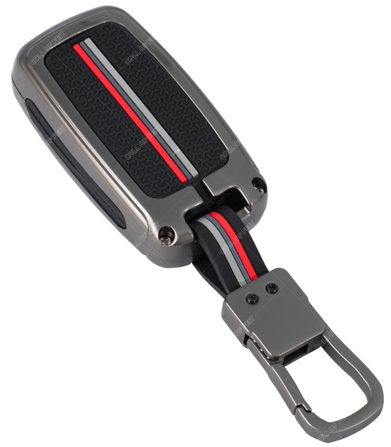 Coll of Fest Metal Silicon Key Cover Compatible with Polo Vento Jetta Ameo Passat and Skoda Rapid Laura Superb Octavia Fabia Yeti 3 Button Flip Key Feature Visible in Low-Light Conditions - Image 5