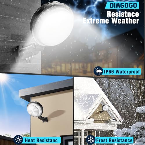 Dimgogo 150W LED Barn Light, 20000LM Dusk to Dawn Outdoor Yard Light with Photocell, IP66 Waterproof, 1200W MH/HPS Equivalent, Aluminum Housing Outside Security Flood Lighting for Garage Farmhouse - Image 3