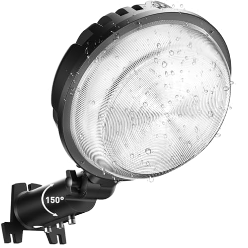 Dimgogo 150W LED Barn Light, 20000LM Dusk to Dawn Outdoor Yard Light with Photocell, IP66 Waterproof, 1200W MH/HPS Equivalent, Aluminum Housing Outside Security Flood Lighting for Garage Farmhouse - Image 1