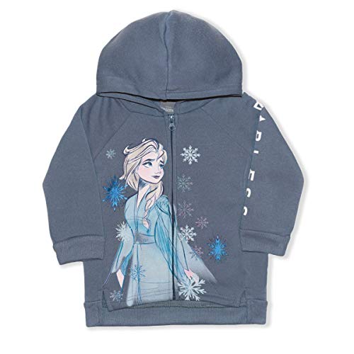 Disney Princess Girls 2 Piece Zip Up Hoodie and Sweatshirt for Toddler and Little Kids - Image 3
