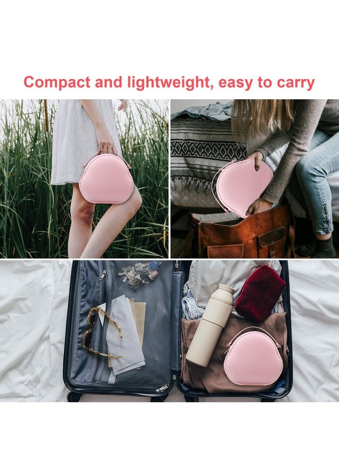 Canboc Canboc Airpods Max Case for Apple AirPods Max Wireless Over-Ear Headphones, Hard Carrying Travel Smart Headphones Case, Extra Space fits Cable, Charger, Upgrade-Pink (Fabric)  - Image 4