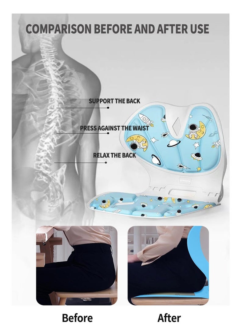 Beirui Lumbar support pad and seat cushion set, soft and strong support memory cotton, suitable for computer chairs and office chair cushions, orthopedic tailbone pads for comfortable ergonomics  - Image 3