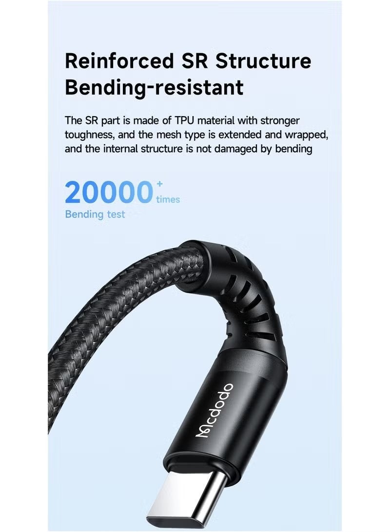 Mcdodo USB-C to USB-C 60W PD Fast Charging Cable, Nylon Braided Durable Type C Cable with Aluminum Alloy Connectors, High-Speed Charging & Data Sync for iPhone 15, MacBook, Tablets & USB-C Devices - Image 4