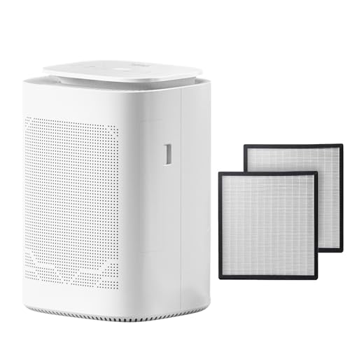 Hyintell Dehumidifier and Air Purifier Combo HEPA H13 Filter and Negative Air Ion Function,54oz(1600ML) Water Tank with Drain Hose,24hrs Auto-Off Timer,Idea for Bedroom,Bathroom(W) - Image 1