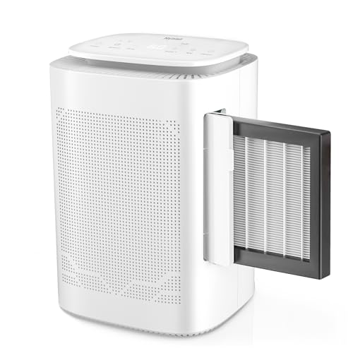 Hyintell Dehumidifier and Air Purifier Combo HEPA H13 Filter and Negative Air Ion Function,54oz(1600ML) Water Tank with Drain Hose,24hrs Auto-Off Timer,Idea for Bedroom,Bathroom(W) - Image 2