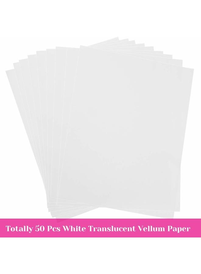cridoz Vellum Paper, 50 Sheets Vellum Transparent Paper 8.5 x 11 Inches Translucent Clear Paper for Printing Sketching Tracing Drawing Animation Wedding Invitations - Image 2