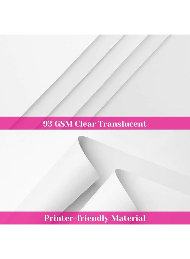 cridoz Vellum Paper, 50 Sheets Vellum Transparent Paper 8.5 x 11 Inches Translucent Clear Paper for Printing Sketching Tracing Drawing Animation Wedding Invitations - Image 4