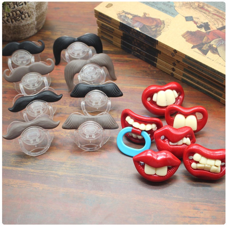 Funny Pacifier Beard Teeth 14 Optional Baby Thumb Tycoon Cowboy Beard Pacifier - Image 4