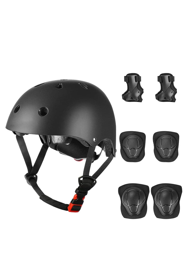TRASSLE Kids Bike Helmet Set，Adjustable Helmet for Ages 3-9 Girls boys,Protective Gear with Elbow Knee Wrist Pads for Multi-Sports Skateboarding Bike Riding Scooter Inline Roller Skate  - Image 1