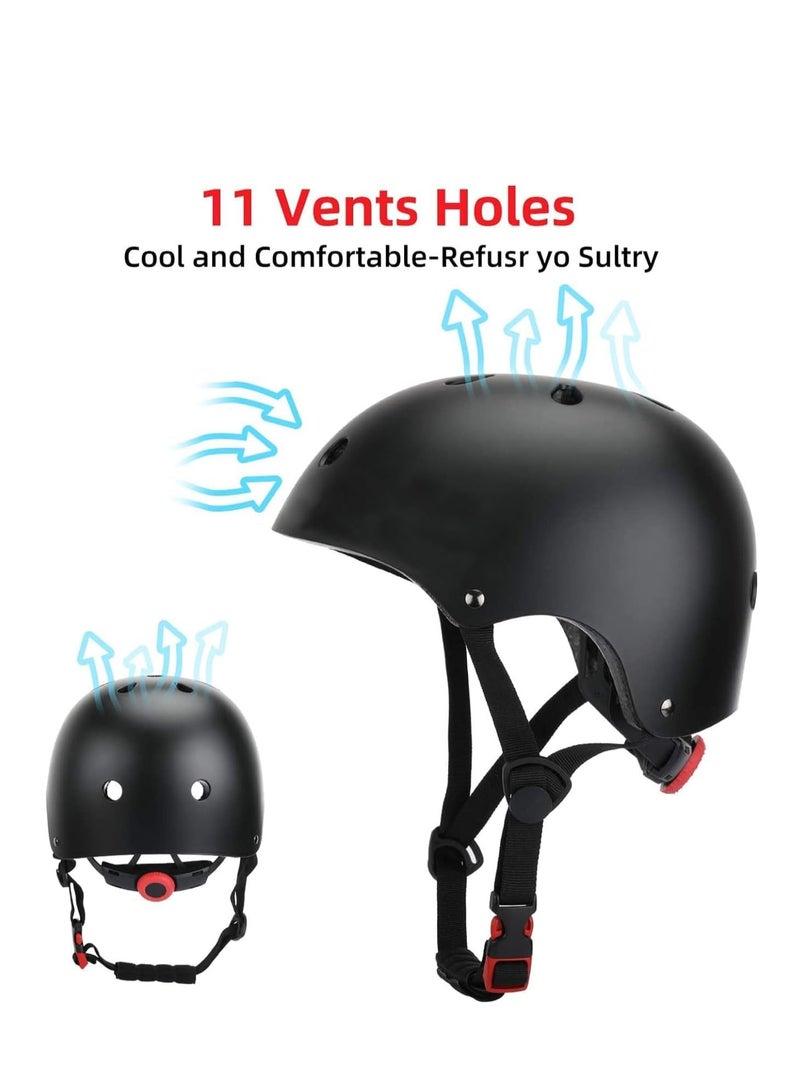 TRASSLE Kids Bike Helmet Set，Adjustable Helmet for Ages 3-9 Girls boys,Protective Gear with Elbow Knee Wrist Pads for Multi-Sports Skateboarding Bike Riding Scooter Inline Roller Skate  - Image 4