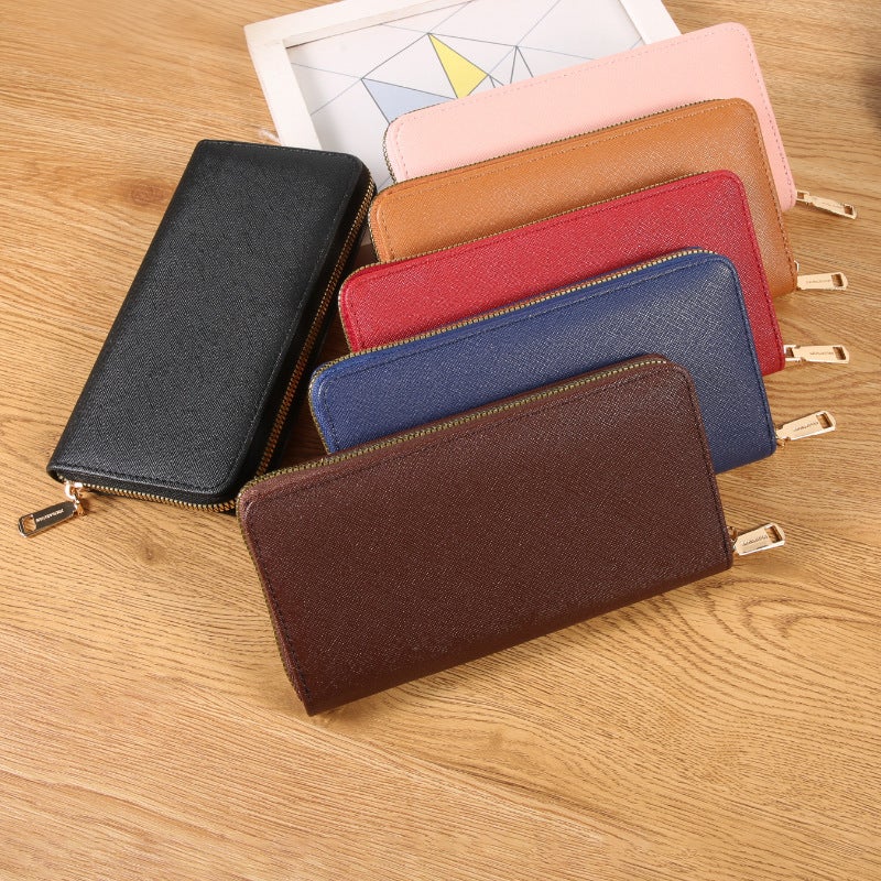 Multifunctional Solid Color PU Leather Wallet, RFID Blocking Design Portable Daily Storage Purse for Cards Cash Coin Business Use - Image 2
