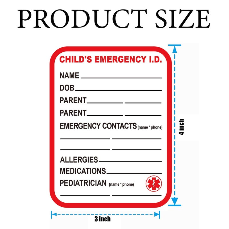 Remarkable Infant I.C.E. (in Case of Emergency) Car Seat Sticker Safety Information - Child Emergency Contact Car Seat Safety Alert Attachment Tag Stickers (8 Pack) - Image 2