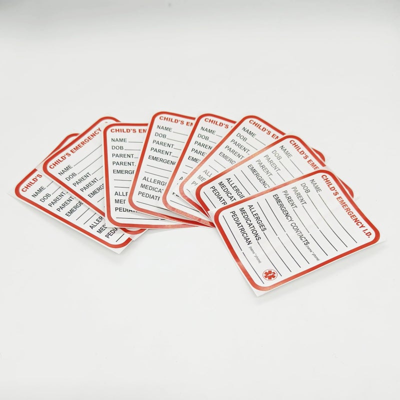 Remarkable Infant I.C.E. (in Case of Emergency) Car Seat Sticker Safety Information - Child Emergency Contact Car Seat Safety Alert Attachment Tag Stickers (8 Pack) - Image 5