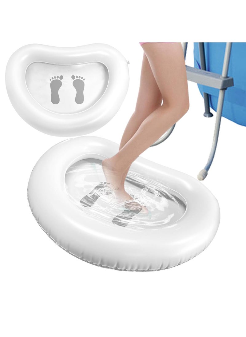 Inflatable Foot Pool Bath Basin, 35.5x28 inch Pool Foot Soak Washing Tub, Portable Foot Soaking Basin for Pool Entry Ladder Swimming Pool, Clean Feet Pedicure Supplies Suitable for Pool Spa - Image 1
