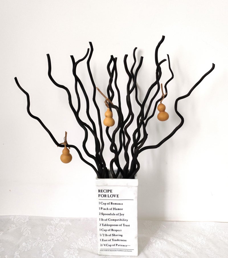 DongArts Dried Curly Willow Branches, 21-23 Inch Natural Dried Branch Twigs Decorative Wood Sticks for DIY Crafts, Vases Wedding Home DÃ©cor, Elegant Black - Image 4