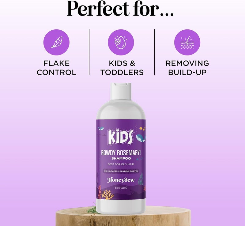 Maple Holistics Kids Shampoo for Dry Scalp Care - Cleansing Sulfate Free Shampoo for Kids with Tea Tree Oil and Rosemary for Build Up and Dry Scalp Treatment - Scalp Moisturizer and Dry Scalp Shampoo for Flakes - Image 2