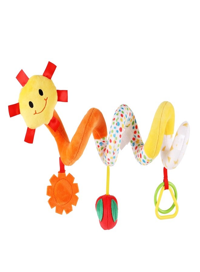 Nuluv Fruits Spiral Stroller Toy Stretch Plush Toys, Hanging Rattle Toys for Crib, Pram, Newborn Sensory Toy Best Gift for 0-12 Months,Multicolor - Image 1