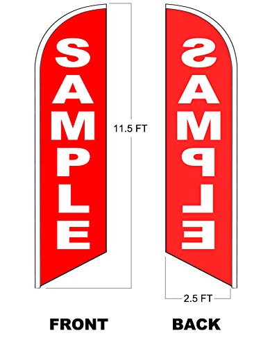 4Less YES WE are Open for Business - Windless Swooper Flag Feather Banner Sign 2.5x11.5 ft Tall (Flag Only) rf - Image 2