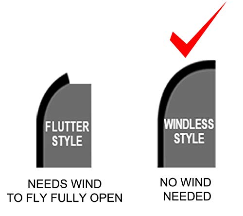 4Less YES WE are Open for Business - Windless Swooper Flag Feather Banner Sign 2.5x11.5 ft Tall (Flag Only) rf - Image 3
