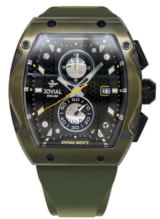 JOVIAL  1525GBRC93E, Bold Chronograph Design
Striking tonneau case, Swiss movement, and full chronograph function—built for a bold, sporty look with precision timing. - pzsku/Z1751EBAC977E28A25DC2Z/45/1747217908/257f19df-e187-41c4-8498-9d2d122cc16b
